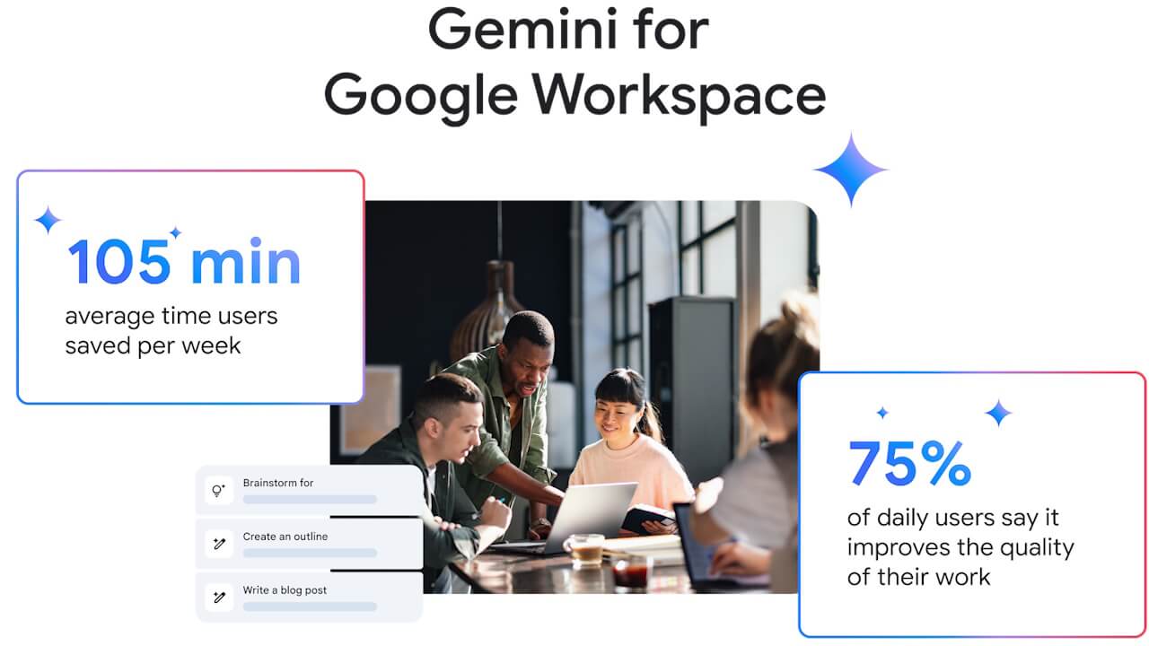 「Gemini」Google Workspaceコアサービスに