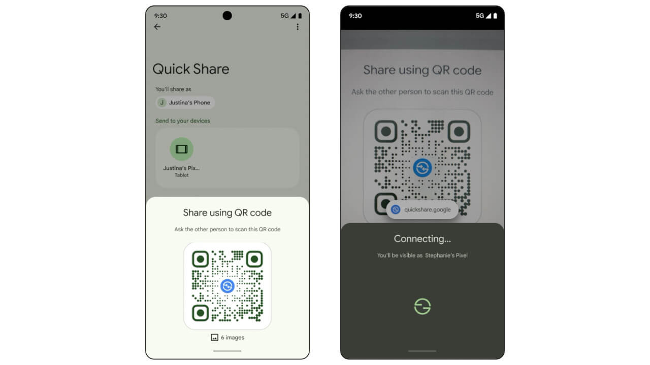 「Quick Share」QRコード共有対応【New Android Features】