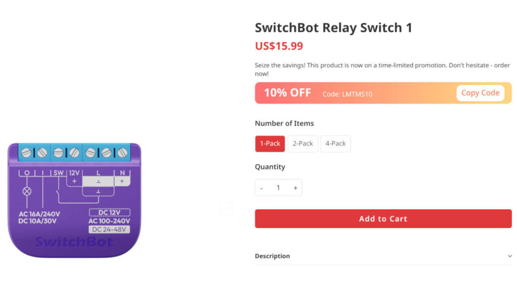 SwitchBot Relay Switch 1