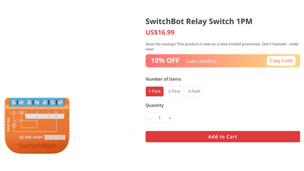 SwitchBot Relay Switch 1PM