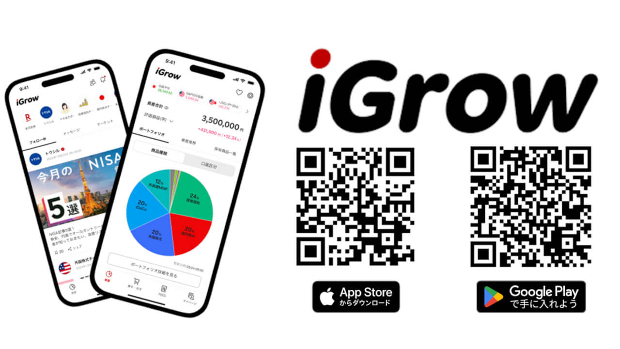 楽天証券管理アプリ「iGrow」リリース