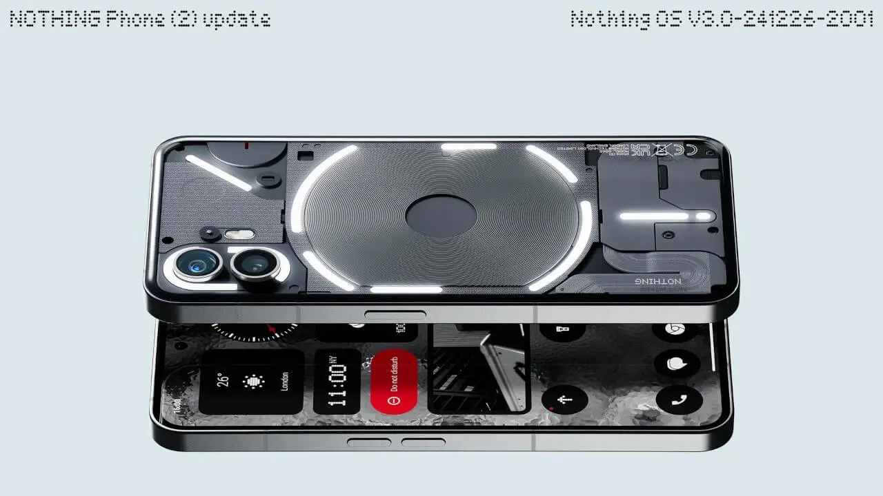 Phone (2)「Nothing OS V3.0-241226-2001」アップデートログ公開